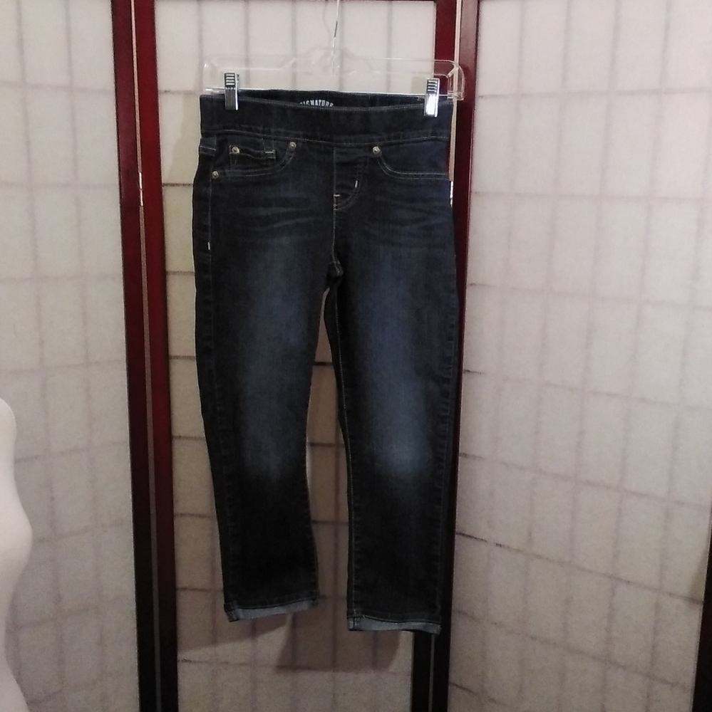 LEVI STRAUSS DENIM CAPRIS W/ CUFFS